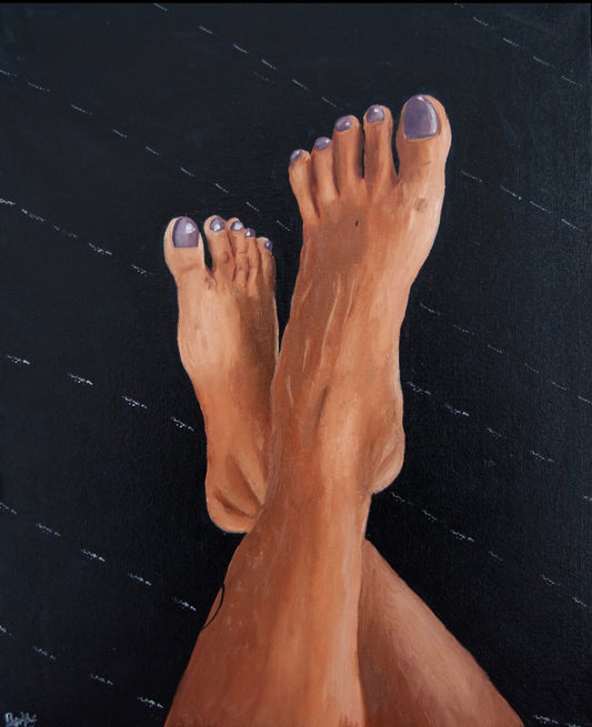"purple feet from last october."